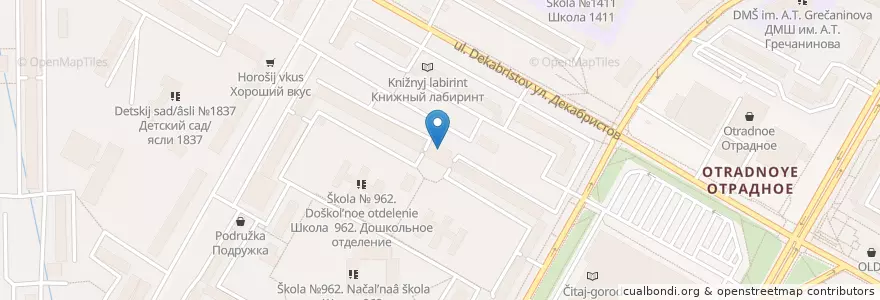 Mapa de ubicacion de Столички en Rusia, Distrito Federal Central, Москва, Северо-Восточный Административный Округ, Район Отрадное.