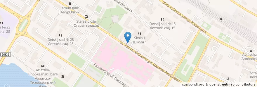 Mapa de ubicacion de МТС Банк en Rusia, Distrito Federal Del Lejano Oriente, Óblast Autónomo Hebreo, Биробиджанский Район, Городской Округ Биробиджан.