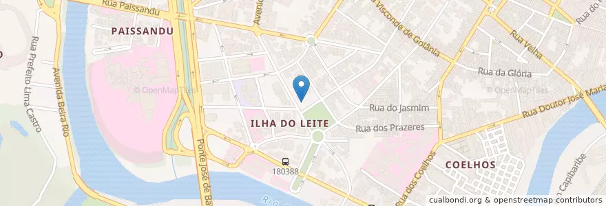 Mapa de ubicacion de Praça Miguel de Cervantes en Brazil, Severovýchodní Region, Pernambuco, Região Geográgica Imediata Do Recife, Região Geográfica Intermediária Do Recife, Região Metropolitana Do Recife, Recife.