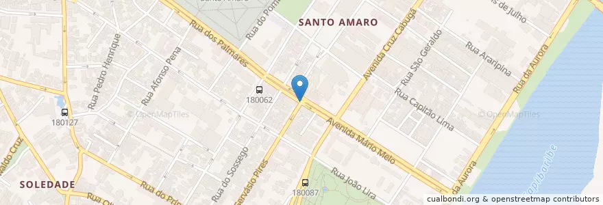 Mapa de ubicacion de Palmares en 巴西, 东北部, 伯南布哥, Região Geográgica Imediata Do Recife, Região Geográfica Intermediária Do Recife, Região Metropolitana Do Recife, 累西腓.