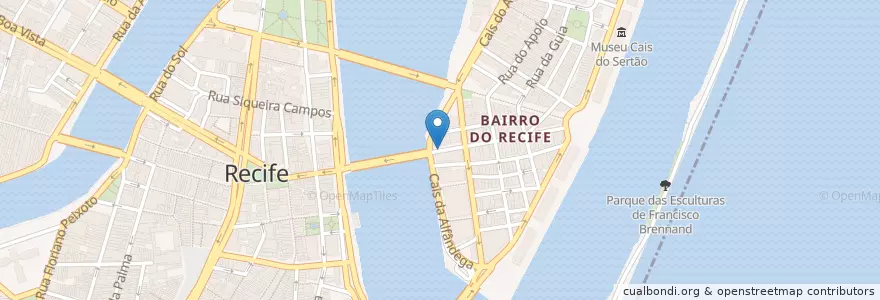 Mapa de ubicacion de Paço Alfândega en Brasile, Regione Nordest, Pernambuco, Região Geográgica Imediata Do Recife, Região Geográfica Intermediária Do Recife, Região Metropolitana Do Recife, Recife.