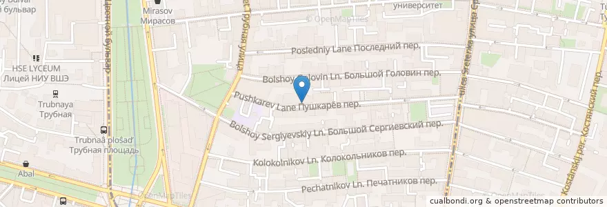 Mapa de ubicacion de Нацинвестпромбанк en Russland, Föderationskreis Zentralrussland, Moskau, Zentraler Verwaltungsbezirk, Мещанский Район.