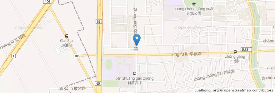 Mapa de ubicacion de 摩斯漢堡 en Taiwan, 新北市, 新莊區.