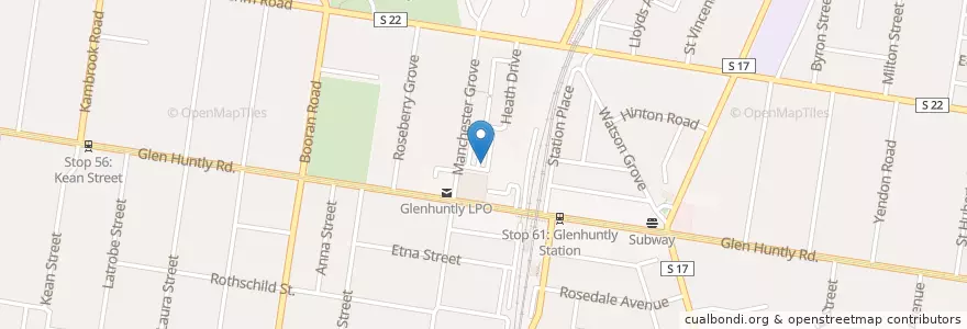Mapa de ubicacion de Australia Post Parcel Locker en Австралия, Виктория, City Of Glen Eira.