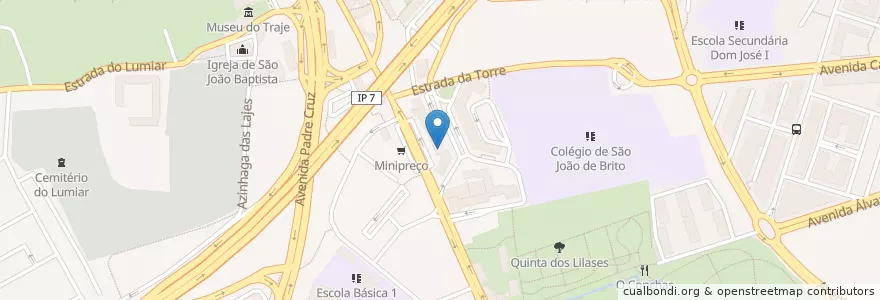 Mapa de ubicacion de Farmácia Central do Lumiar en Portugal, Área Metropolitana De Lisboa, Lisboa, Grande Lisboa, Lisboa, Lumiar.