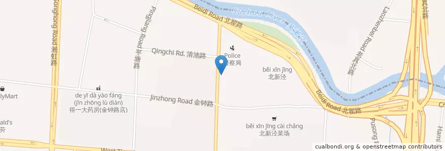 Mapa de ubicacion de Easy Car Life en Chine, Shanghai, District De Changning.