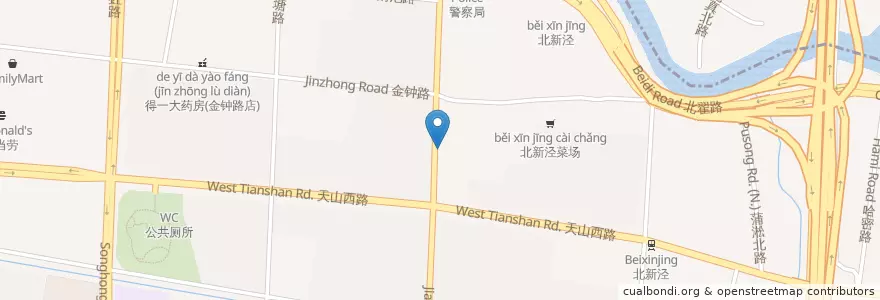 Mapa de ubicacion de 采香庭酒家 en China, Shanghai, Changning.