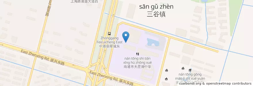 Mapa de ubicacion de 新开街道 en چین, 南通市, 崇川区, 新开街道.