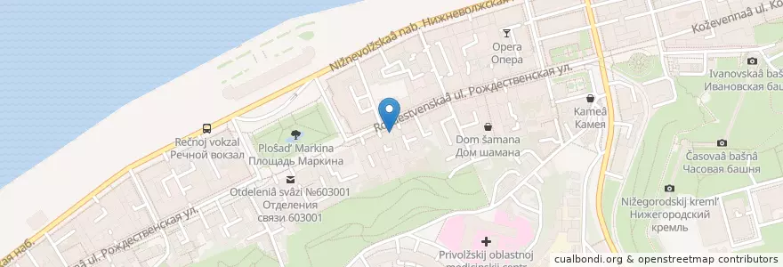 Mapa de ubicacion de Квеври en ロシア, 沿ヴォルガ連邦管区, ニジニ・ノヴゴロド州, ニジニ・ノヴゴロド管区.