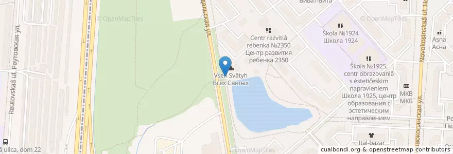 Mapa de ubicacion de Детский просветительский центр en Russia, Distretto Federale Centrale, Москва, Восточный Административный Округ, Район Новокосино.