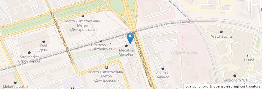 Mapa de ubicacion de Cofix en ロシア, 中央連邦管区, モスクワ, Северный Административный Округ, Савёловский Район.