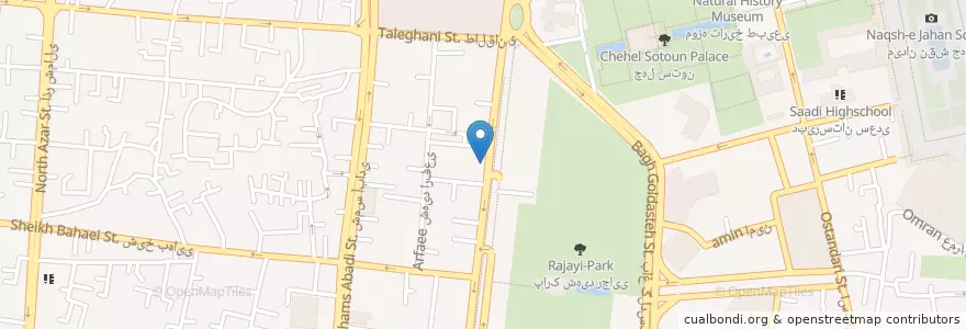 Mapa de ubicacion de چیکن لند en 이란, استان اصفهان, شهرستان اصفهان, بخش مرکزی شهرستان اصفهان, اصفهان.
