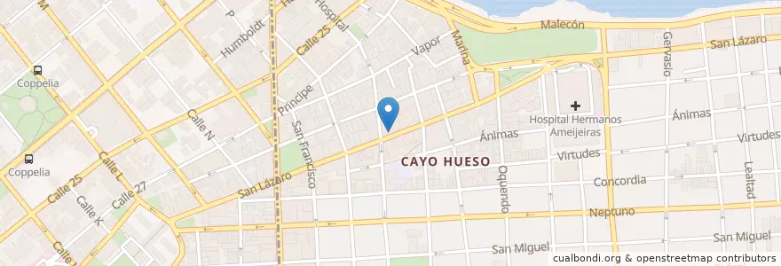 Mapa de ubicacion de Mexico lindo y querido en کوبا, La Habana, Centro Habana.