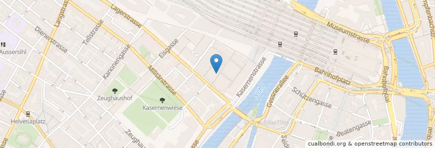 Mapa de ubicacion de Selfie House Zürich en Schweiz/Suisse/Svizzera/Svizra, Zürich, Bezirk Zürich, Zürich.