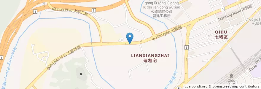 Mapa de ubicacion de 霸味薑母鴨 en Taiwan, 臺灣省, 基隆市, 七堵區.