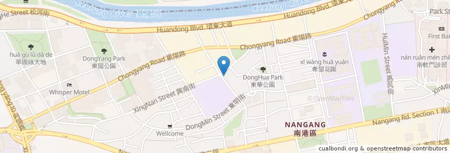Mapa de ubicacion de 鐵家麵線 en Taïwan, Nouveau Taipei, Taipei, District De Nangang.