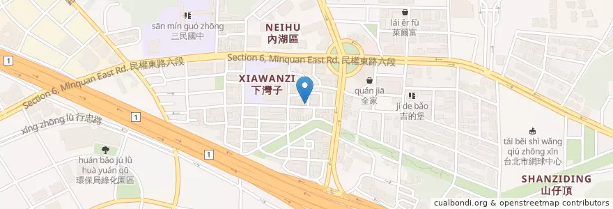 Mapa de ubicacion de 聯華港式燒臘餐廳 en Taiwán, Nuevo Taipéi, Taipéi, 內湖區.