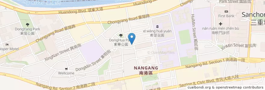 Mapa de ubicacion de 點新春蚵仔麵線 en تايوان, تايبيه الجديدة, تايبيه, 南港區.