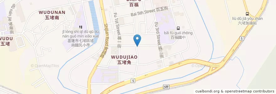 Mapa de ubicacion de 鮭魚炒飯 en Tayvan, 臺灣省, 基隆市, 七堵區.