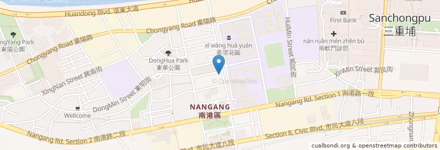 Mapa de ubicacion de 興中一鍋 en 臺灣, 新北市, 臺北市, 南港區.
