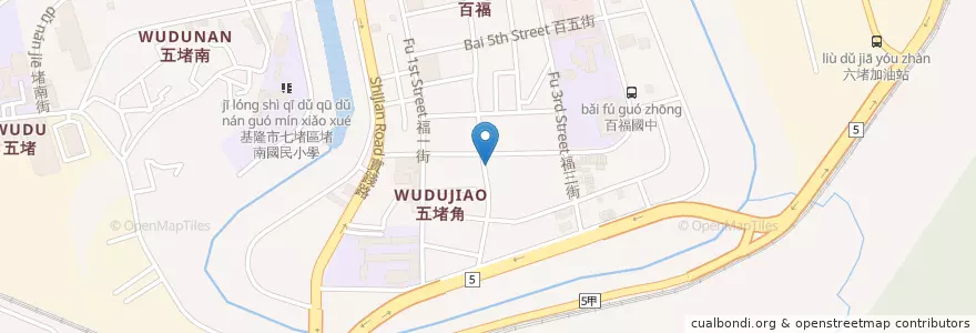 Mapa de ubicacion de 樂透牛排 en 臺灣, 臺灣省, 基隆市, 七堵區.