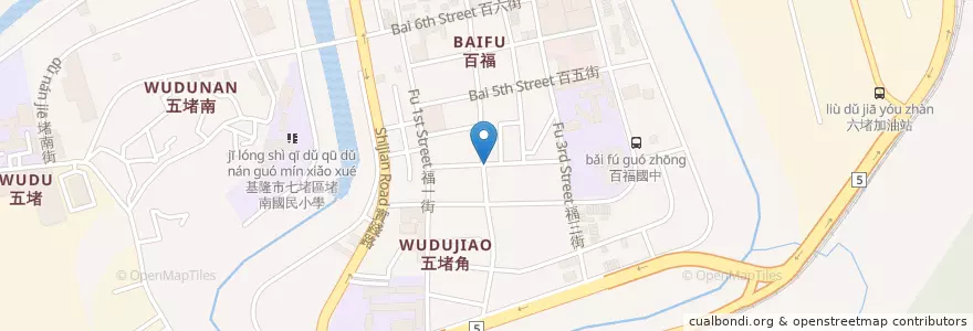 Mapa de ubicacion de 魯都香 滷味店 en Taiwán, Provincia De Taiwán, 基隆市, 七堵區.