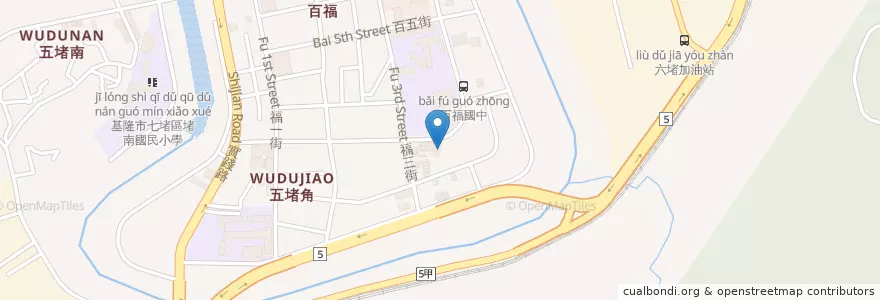 Mapa de ubicacion de 郎家牛肉麵 en تايوان, مقاطعة تايوان, كي لنغ, 七堵區.