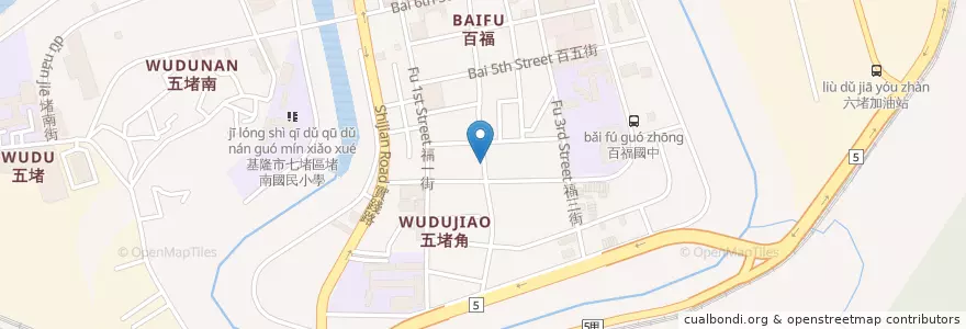 Mapa de ubicacion de 辣媽雞排 en Taiwán, Provincia De Taiwán, 基隆市, 七堵區.
