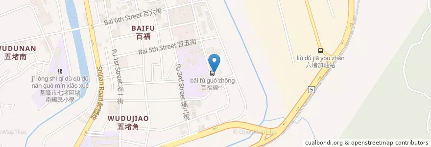 Mapa de ubicacion de 漁壽司 en 臺灣, 臺灣省, 基隆市, 七堵區.