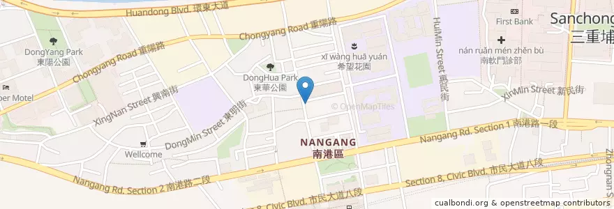 Mapa de ubicacion de 滿客港式燒臘店 en تايوان, تايبيه الجديدة, تايبيه, 南港區.
