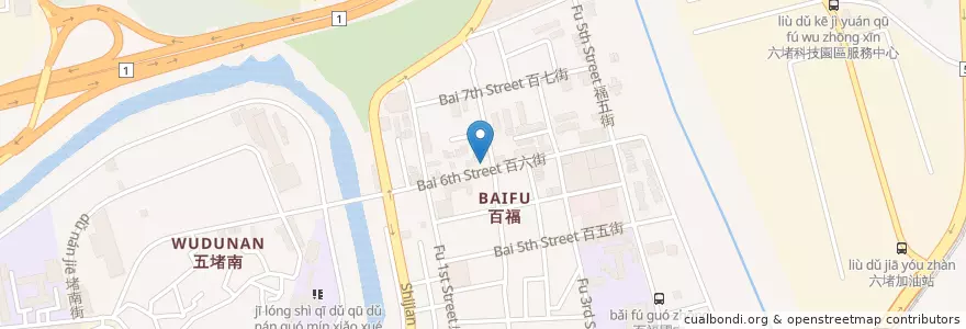 Mapa de ubicacion de 滿芙堡漢堡三明治 en 台湾, 台湾省, 基隆市, 七堵区.