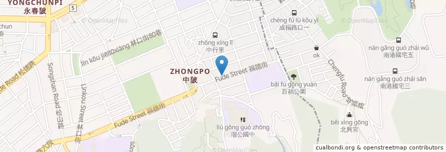 Mapa de ubicacion de 福德手工素食包子店 en Taiwan, 新北市, Taipé, 信義區.