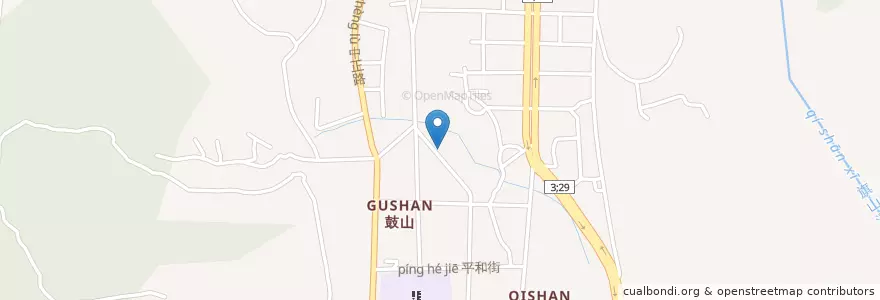 Mapa de ubicacion de 旗山四保郵局 en Tayvan, Kaohsiung, 旗山區.