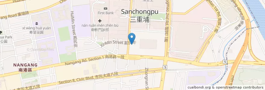 Mapa de ubicacion de 義芙輕食館 en Taïwan, Nouveau Taipei, Taipei, District De Nangang.