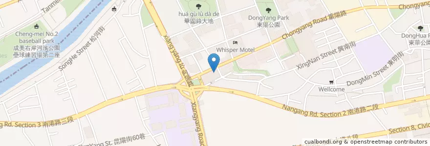 Mapa de ubicacion de 愛弘早餐店 en Taiwan, Nuova Taipei, Taipei, Distretto Di Nangang.
