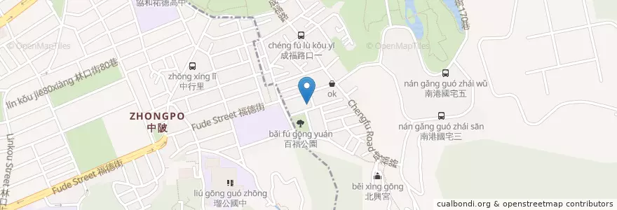 Mapa de ubicacion de 意麵小吃 en تايوان, تايبيه الجديدة, تايبيه, 南港區.