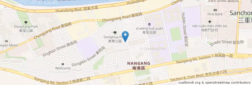 Mapa de ubicacion de 鼎園牛肉麵館 en Taiwan, 新北市, Taipé, 南港區.