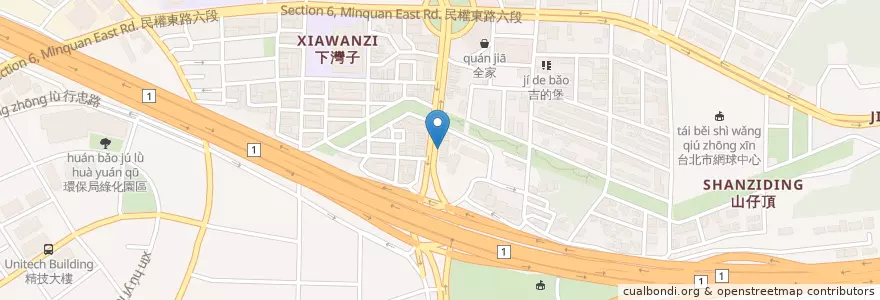Mapa de ubicacion de 黑松熱炒 en 타이완, 신베이 시, 타이베이시, 네이후 구.