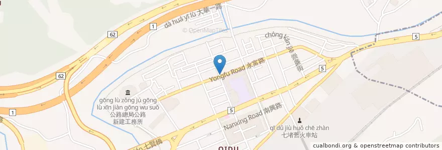 Mapa de ubicacion de 超牛牛肉麵 en تایوان, 臺灣省, 基隆市, 七堵區.