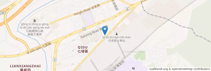 Mapa de ubicacion de 萬家鄉早餐店 en تايوان, مقاطعة تايوان, كي لنغ, 七堵區.