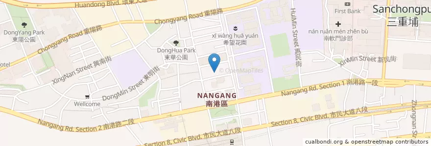 Mapa de ubicacion de 湯姆漢堡 en 臺灣, 新北市, 臺北市, 南港區.