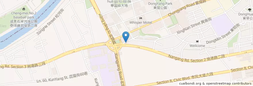 Mapa de ubicacion de 港霖燒臘 en 臺灣, 新北市, 臺北市, 南港區.