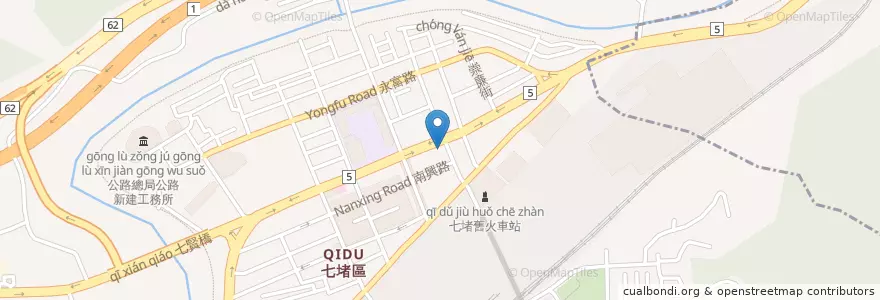 Mapa de ubicacion de 御冠園湯包 en 臺灣, 臺灣省, 基隆市, 七堵區.