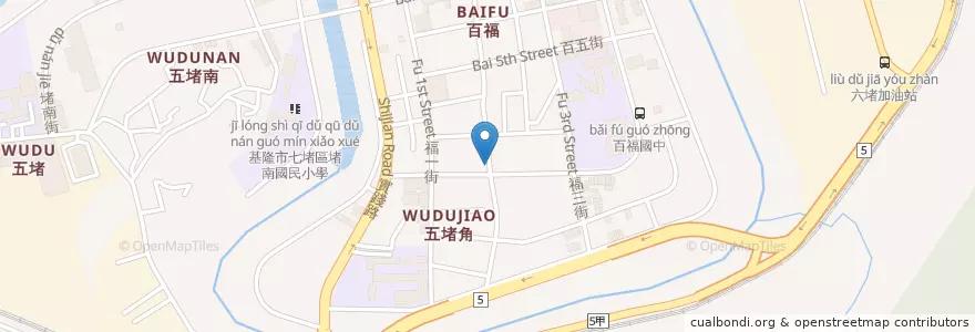 Mapa de ubicacion de 喜來登早餐 en 臺灣, 臺灣省, 基隆市, 七堵區.