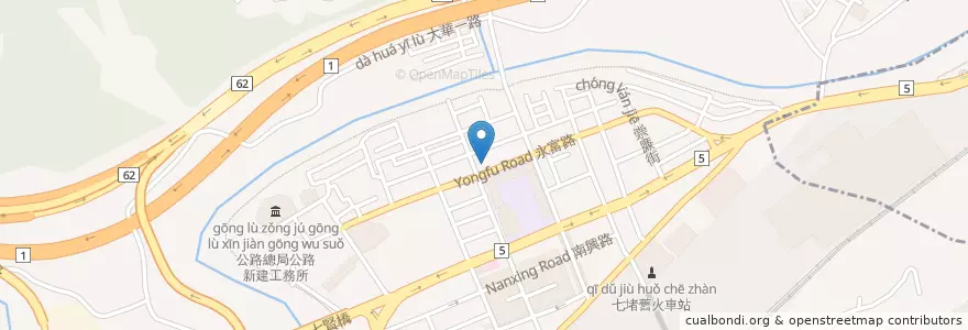 Mapa de ubicacion de 善哉善齋 en 台湾, 台湾省, 基隆市, 七堵区.