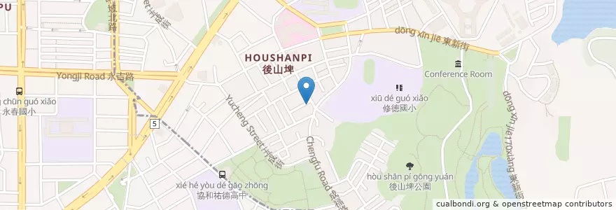 Mapa de ubicacion de 康鮮餐飲店 en Tayvan, 新北市, Taipei, 南港區.