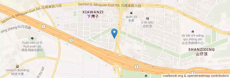 Mapa de ubicacion de 做伙來熱炒 en تايوان, تايبيه الجديدة, تايبيه, 內湖區.