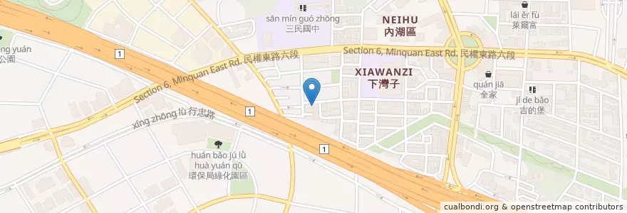 Mapa de ubicacion de 陶媽媽素食 en 臺灣, 新北市, 臺北市, 內湖區.