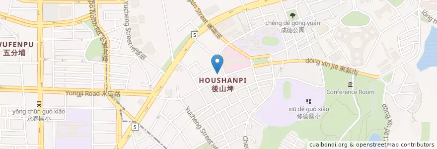Mapa de ubicacion de 陳記腸蚵麵線 en 타이완, 신베이 시, 타이베이시, 난강 구.