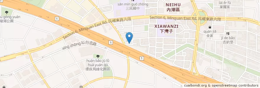 Mapa de ubicacion de 華珍燒臘快餐 en Taiwan, 新北市, Taipé, 內湖區.